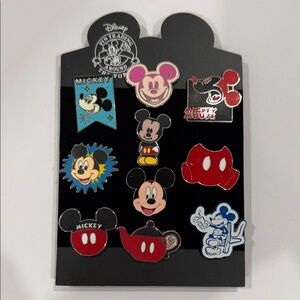 Mickey Mouse Paris Disney Park Pin Collection Set